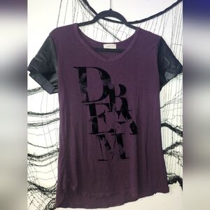 Purple and Black Short Sleeve Tee
